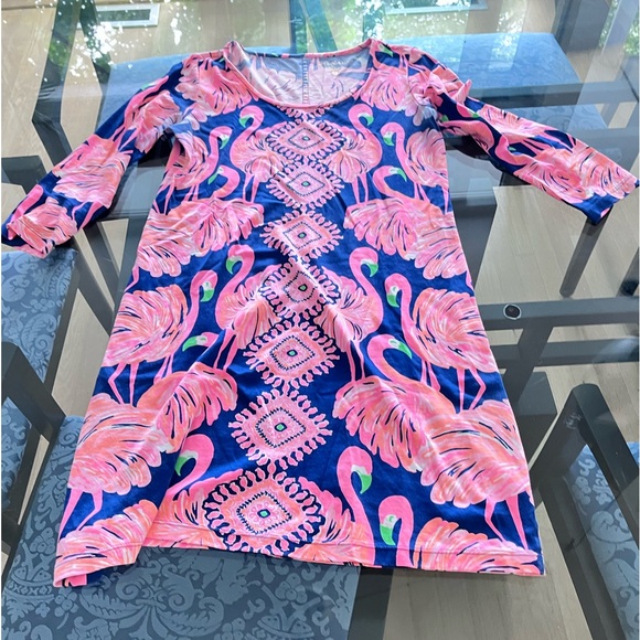 Lilly Pulitzer Pink Flamingo dress - Picture 4 of 4
